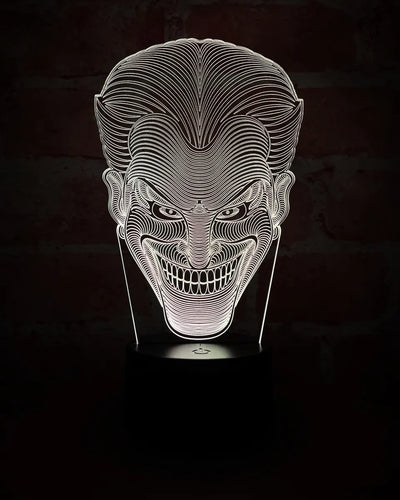 Lámpara De Noche Led Joker Guasón Batman Dc Regalo Holograma - Negro