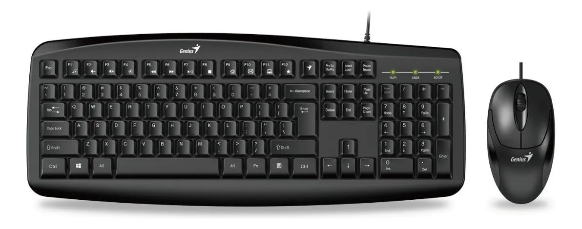 Kit de teclado y mouse Genius KM-200 Español de color negro