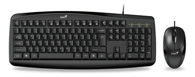 Kit de teclado y mouse Genius KM-200 Español de color negro