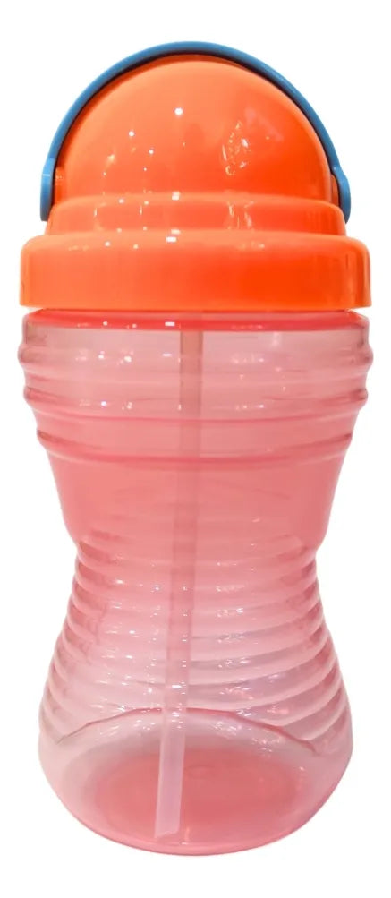 Vaso Entrenador 300ml Vasopitillo Antiderrame 10oz Bebesitos Color Naranja