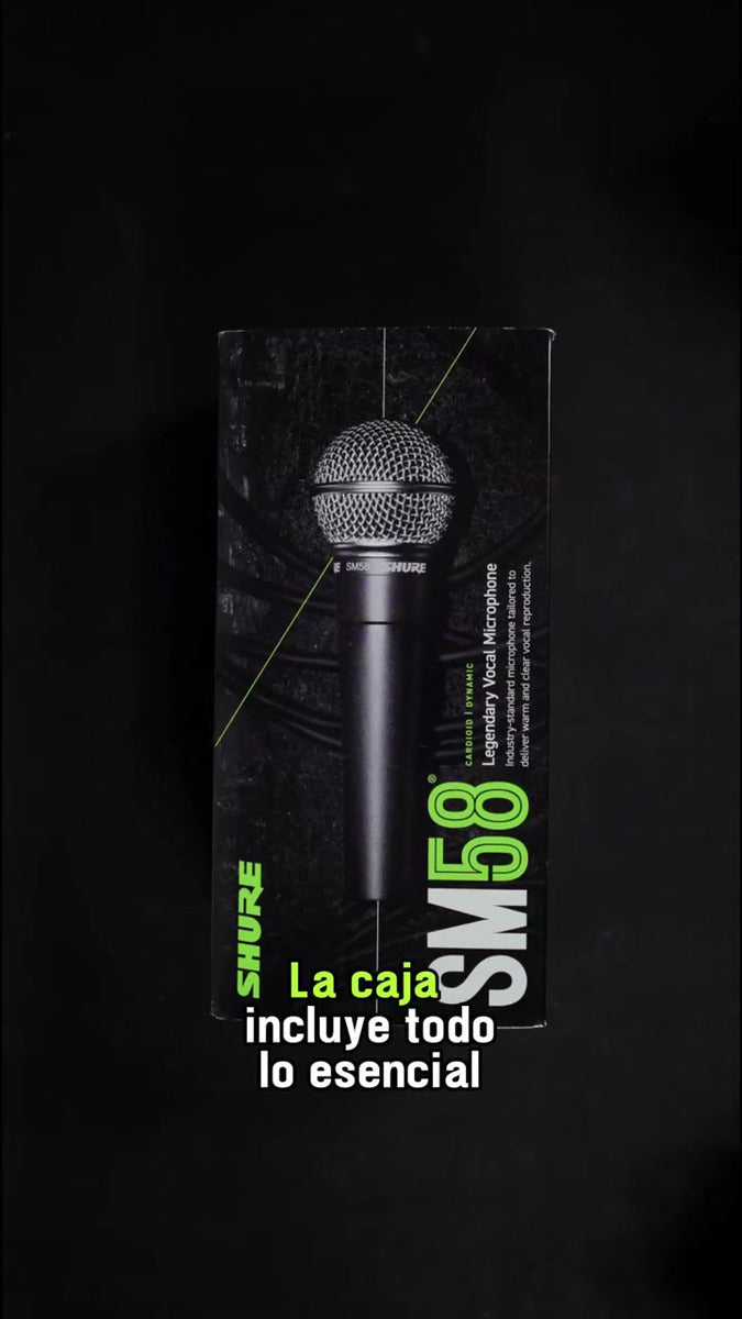 Micrófono Shure SM SM58-LC Dinámico Cardioide color gris oscuro y plateado