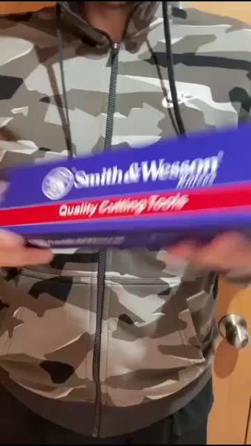 Cuchillo Smith & Wesson Rescate Acero Liso 15 Cm Negro