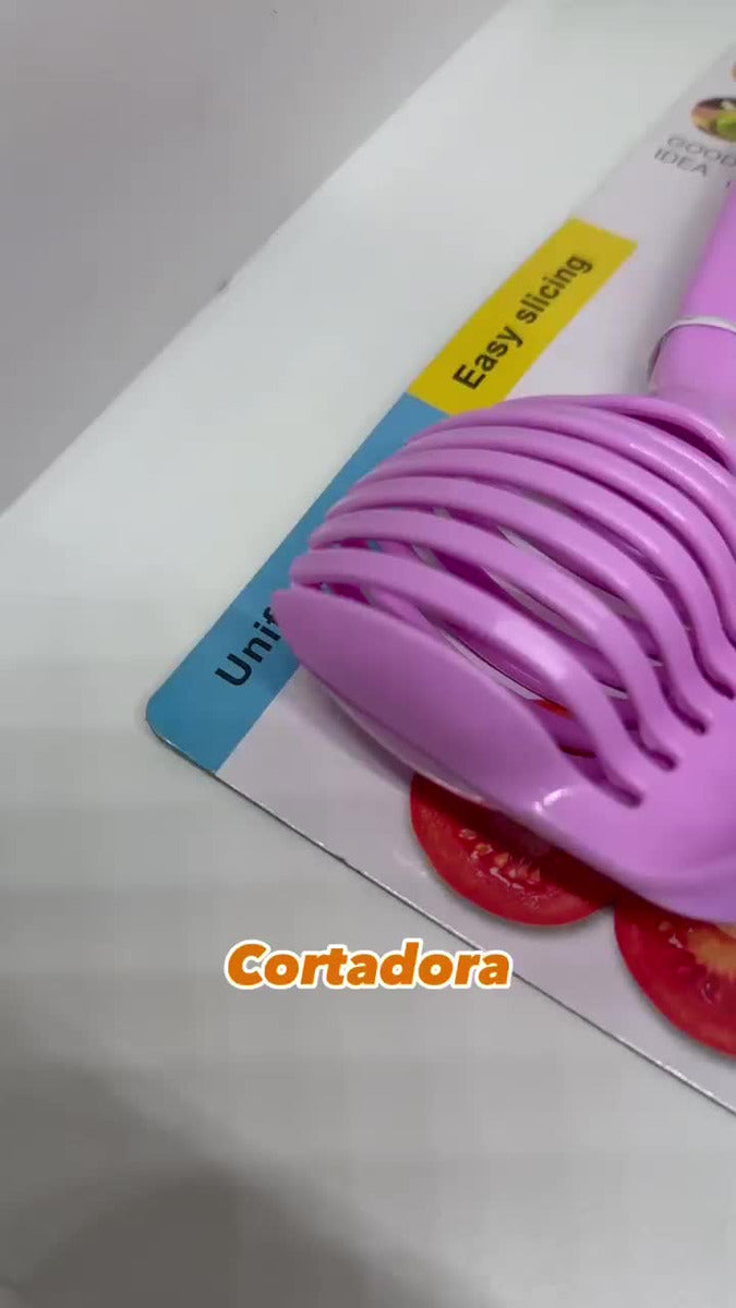 Cortadora De 2 Piezas De Verduras Frutas Azul Y Rosado Papas Azul Claro