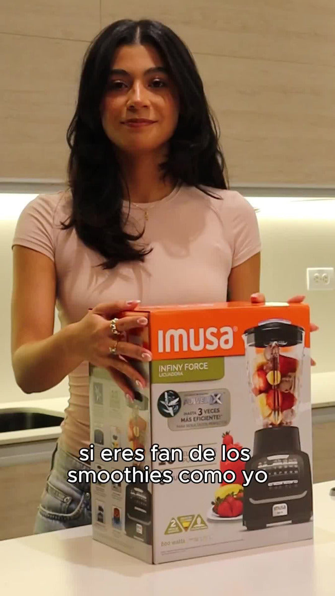 Licuadora Imusa Infiny Force 10, 1.75l, Vidrio, 600w Color Gris
