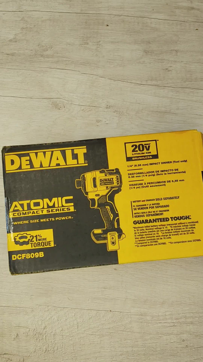 Atornillador De Impacto Dewalt Atomic Dcf809 (20v Max)