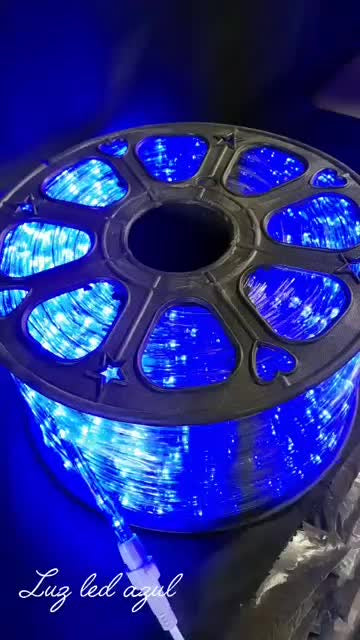 Manguera Led 3 Vias Luces Navideñas X 3mt Azul