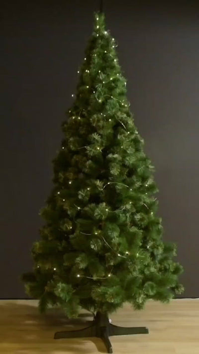 Pino Noruega Árbol De Navidad 2.25m 592 Puntas Frondoso Verde Claro
