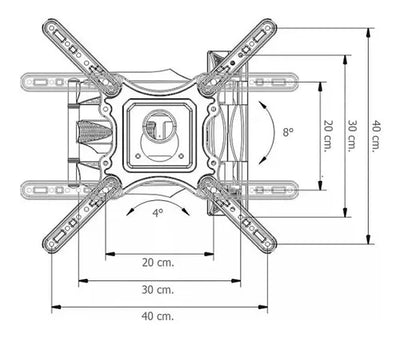 Base para TV Abatible 32"-55" TM-P1