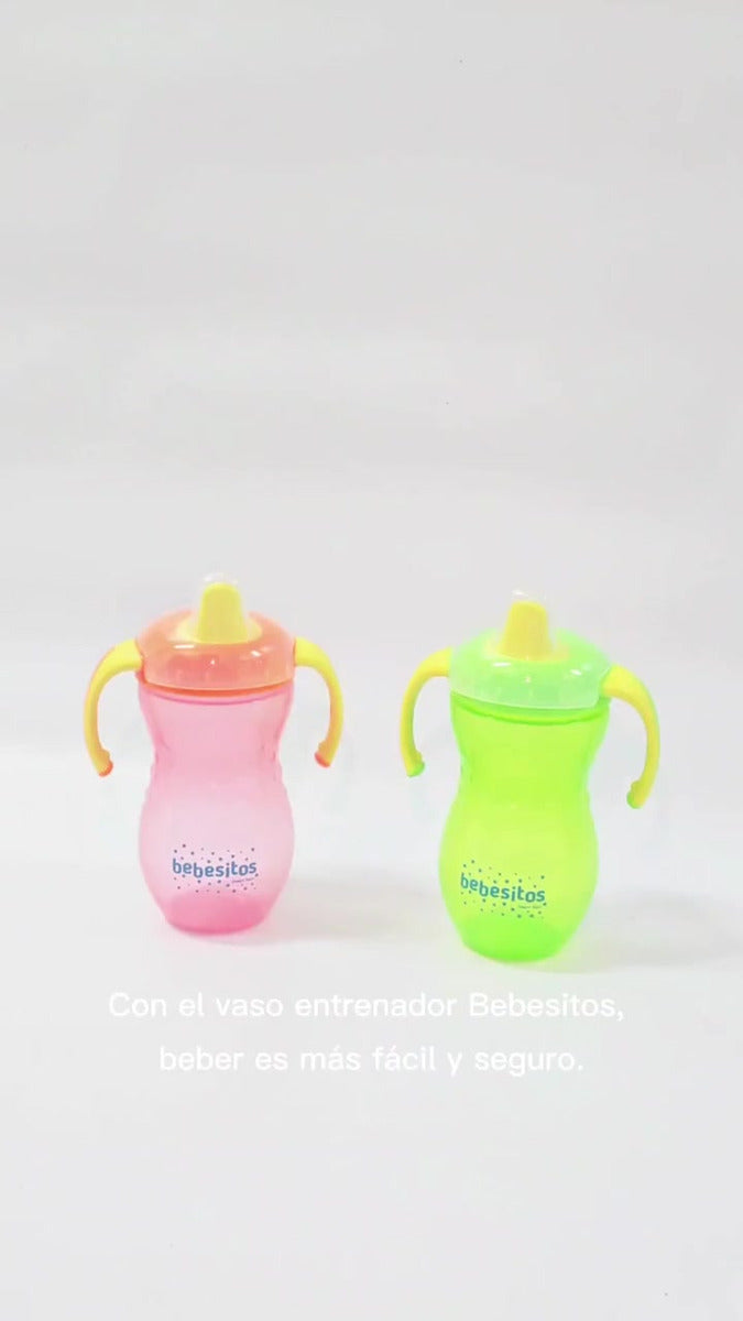 Vaso Entrenador Antiderrame 13 Oz Bebesitos Color Naranja