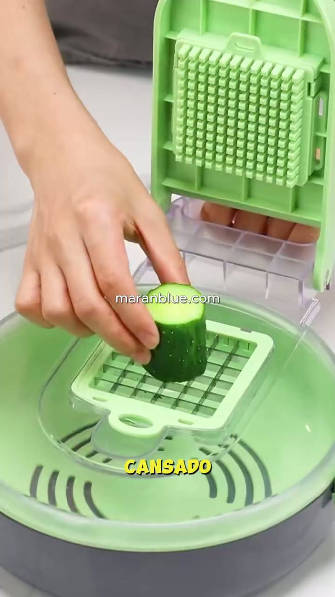 Picadora De Verduras Multifuncional Cortadora Alimentos 9en1 Color Gris1