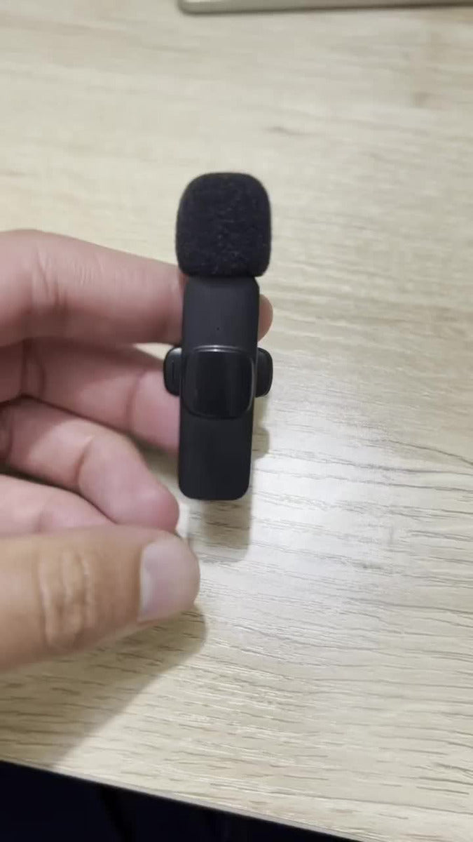 Micrófono Inalámbrico de Solapa Compatible iPhone iPad Celular Android y Tablet Tipo C Color Negro