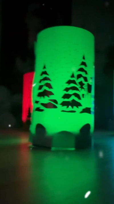 Faroles Noche De Velitas Navideños!!!!con Led De Colores