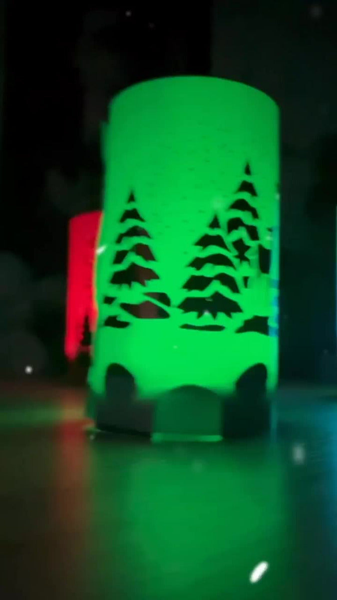 Faroles Noche De Velitas Navideños!!!!con Led De Colores