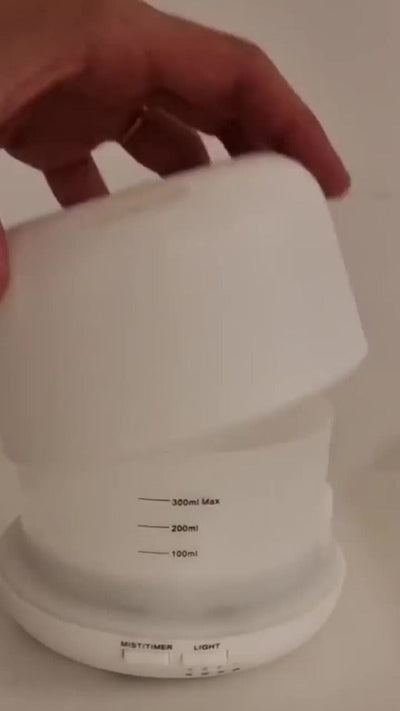 Humidificador Ultrasónico Atomizador Difusor Aroma Led300ml Blanco