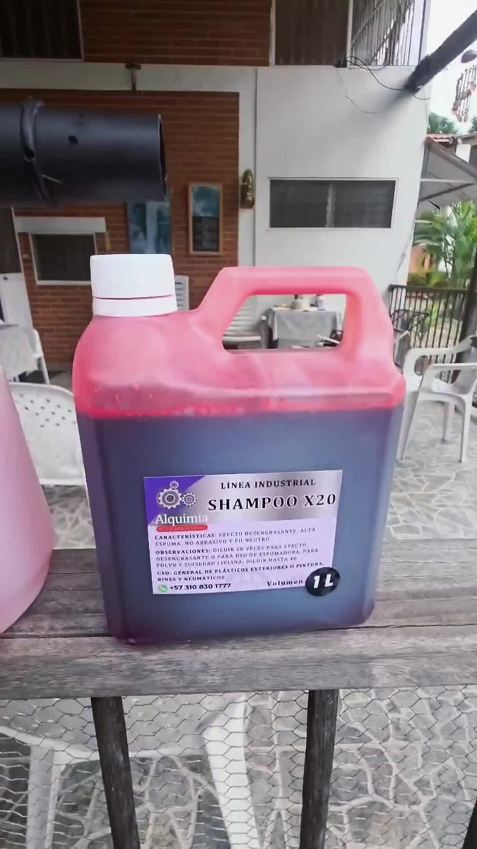 Litro De Shampoo X20 Ph Neutro Concentrado Rinde 40 Veces