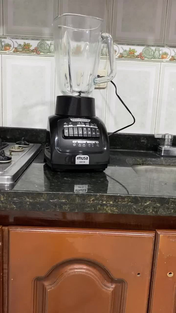 Licuadora Imusa Infiny Force XL 10 2.2 L negra con vaso de vidrio