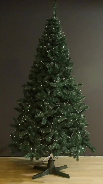 Arbol De Navidad Cascada 2.25m 1145 Puntas Gio Home Pino Navideño Look Natural Base Metalica Artificial Para Decoracion Con Bolas Adornos Extension Cintas Bombillos Botas Campanas Luces Estrella Noel