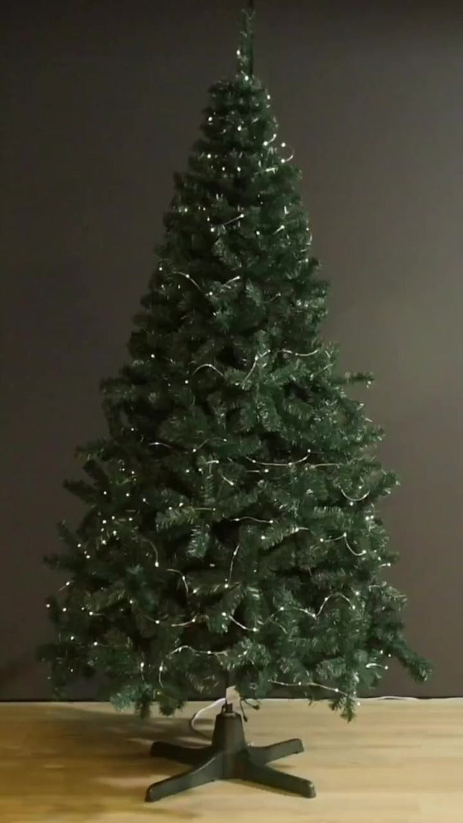 Arbol De Navidad Cascada 2.25m 1145 Puntas Gio Home Pino Navideño Look Natural Base Metalica Artificial Para Decoracion Con Bolas Adornos Extension Cintas Bombillos Botas Campanas Luces Estrella Noel