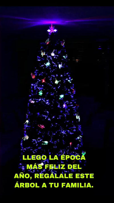 Arbol De Fibra Óptica Y Led 1.50, 1 Año De Garantía+regalo