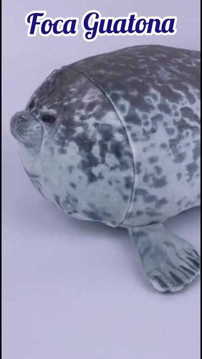 Foca Guatona Peluche Almohada Cojín Regalo Niños Adultos - Gris