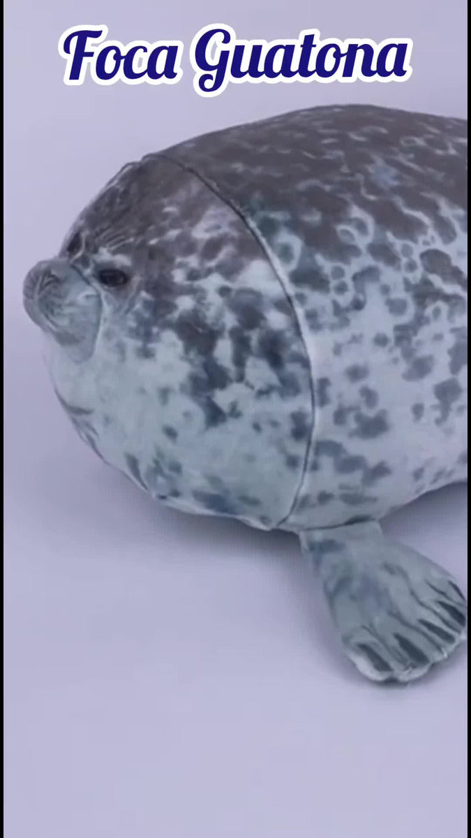 Foca Guatona Peluche Almohada Cojín Regalo Niños Adultos - Gris