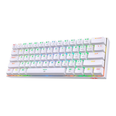 Teclado Mecanico 60% Redragon Dragonborn K630 Blanco RGB