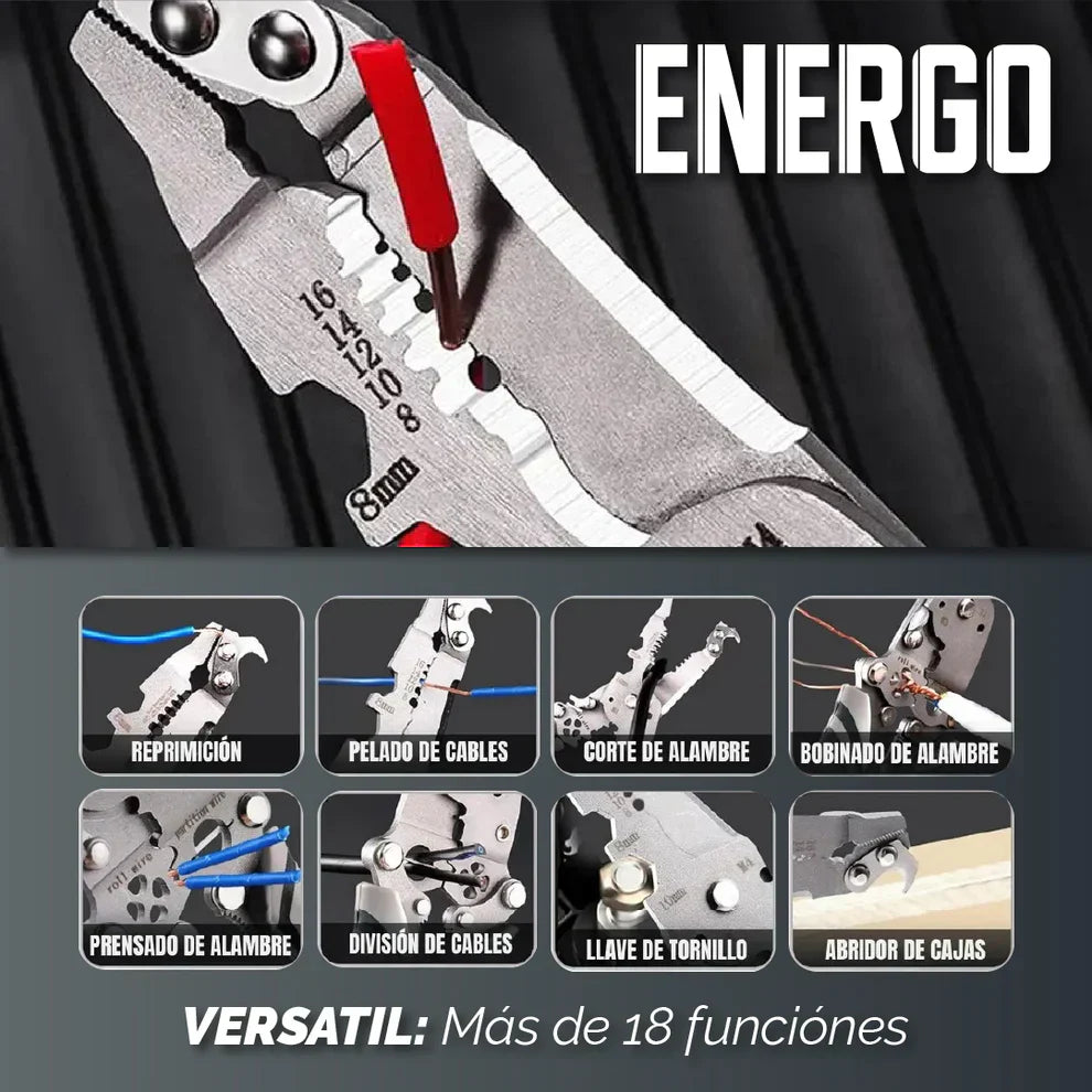 ENERGO™ - ALICATE Pelacables Multiusos para Todo tipo de Cables