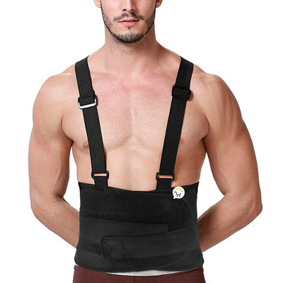 Faja De Fuerza Lumbar Cinturón Seguridad Trabajos Pesados Tirantes Ajustables RF 010