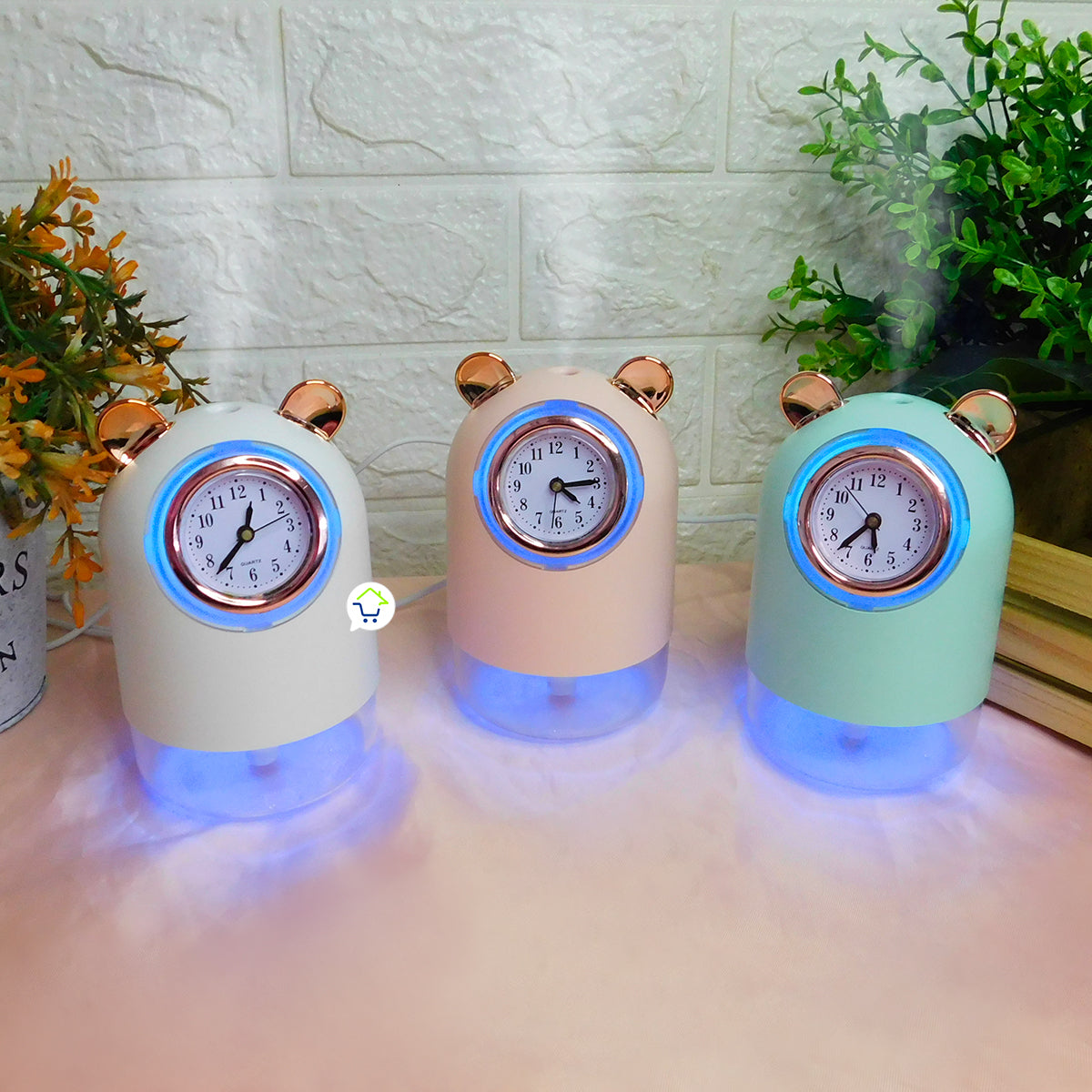 Humidificador Reloj Atomizador Lámpara LED Difusor Aroma H216
