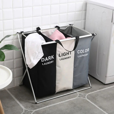 Cesta Para Ropa De Lavandería Con 3 Compartimientos IGS-7