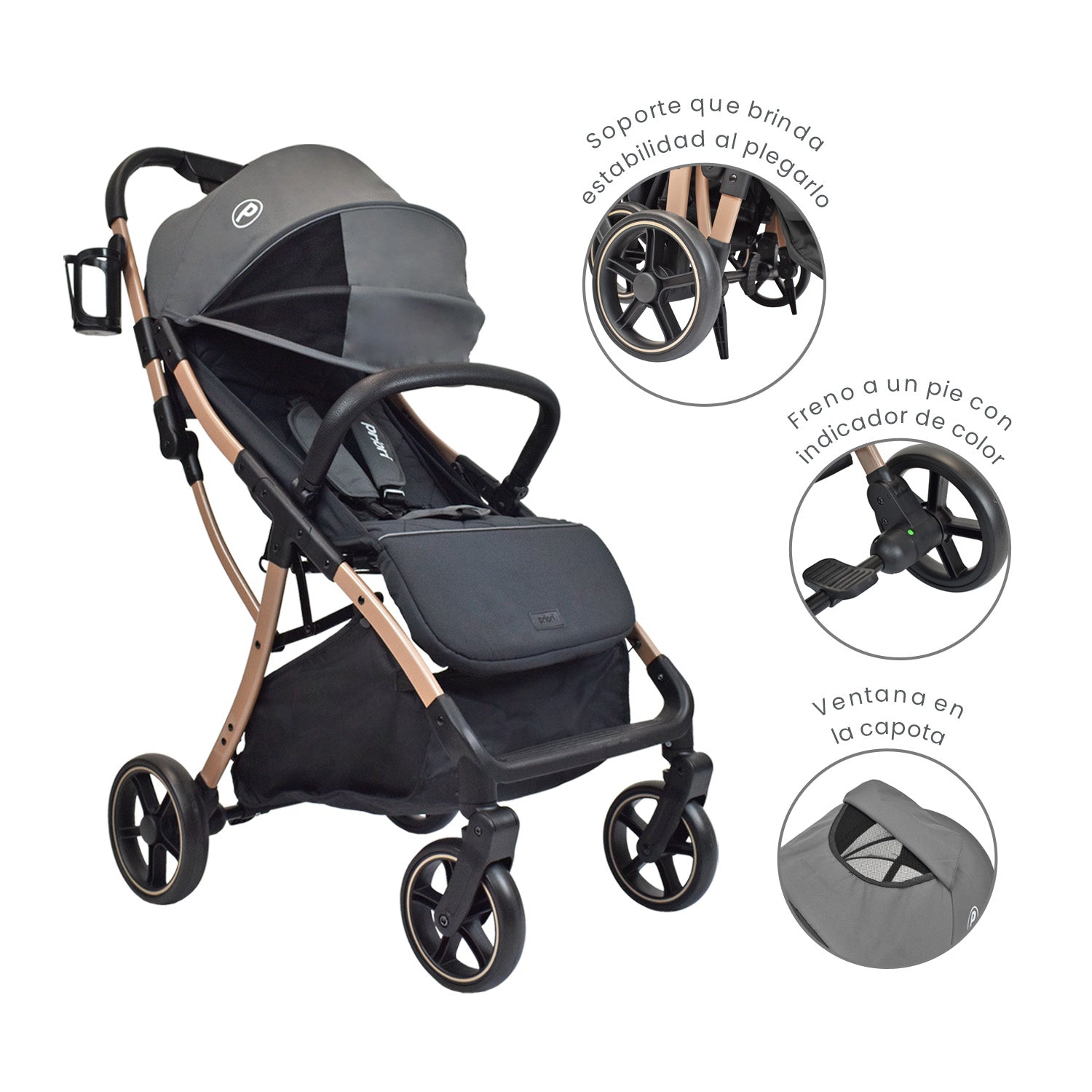 COCHE PARA BEBÉ ESTÁNDAR NOVA - NEGRO PRIORI