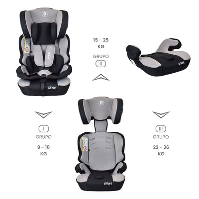 SILLA CARRO BEBÉ THUNDER GRIS PRIORI-