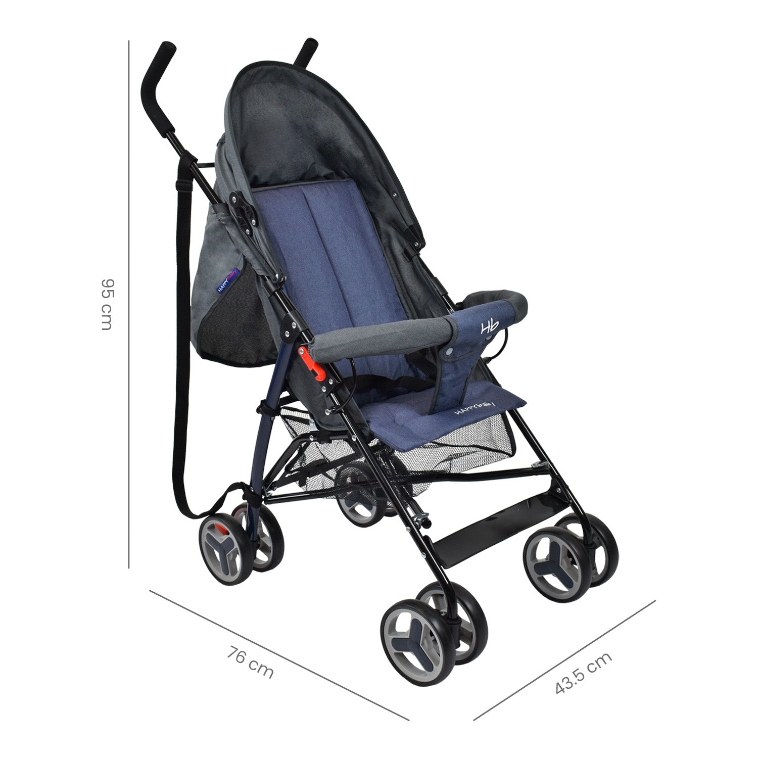 COCHE PASEADOR FUTURE AZUL HAPPY BABY