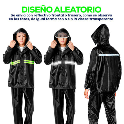 Impermeable Moto Traje Chaqueta Pantalón Reflectivo RF CY5
