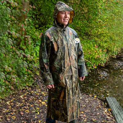Impermeable Lluvia Chubasquero Camuflado Capucha Bolso CHIMRT