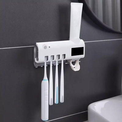 Soporte Esterilizador Cepillos Dispensador Crema Dental JX-5589