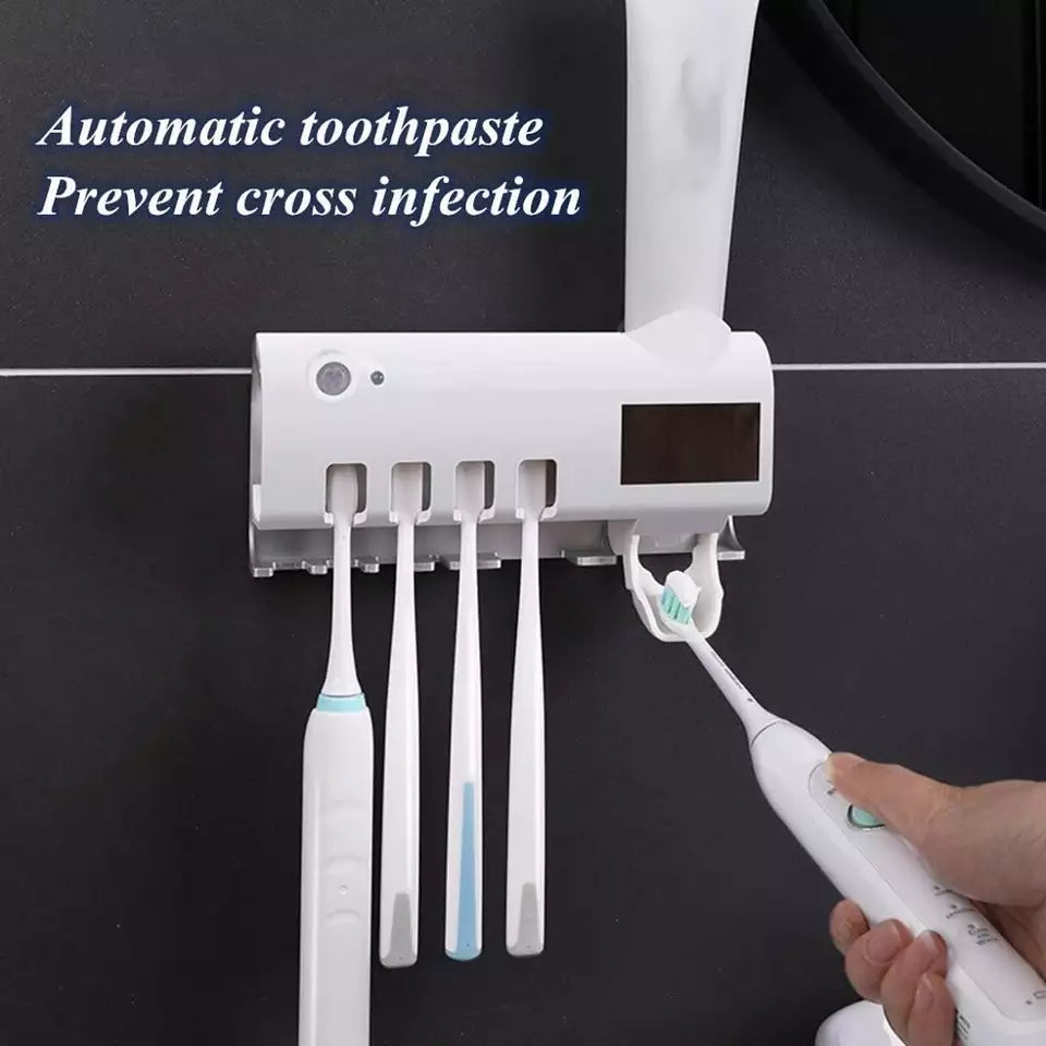 Soporte Esterilizador Cepillos Dispensador Crema Dental JX-5589