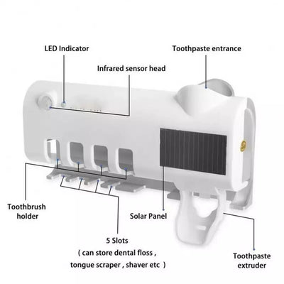 Soporte Esterilizador Cepillos Dispensador Crema Dental JX-5589