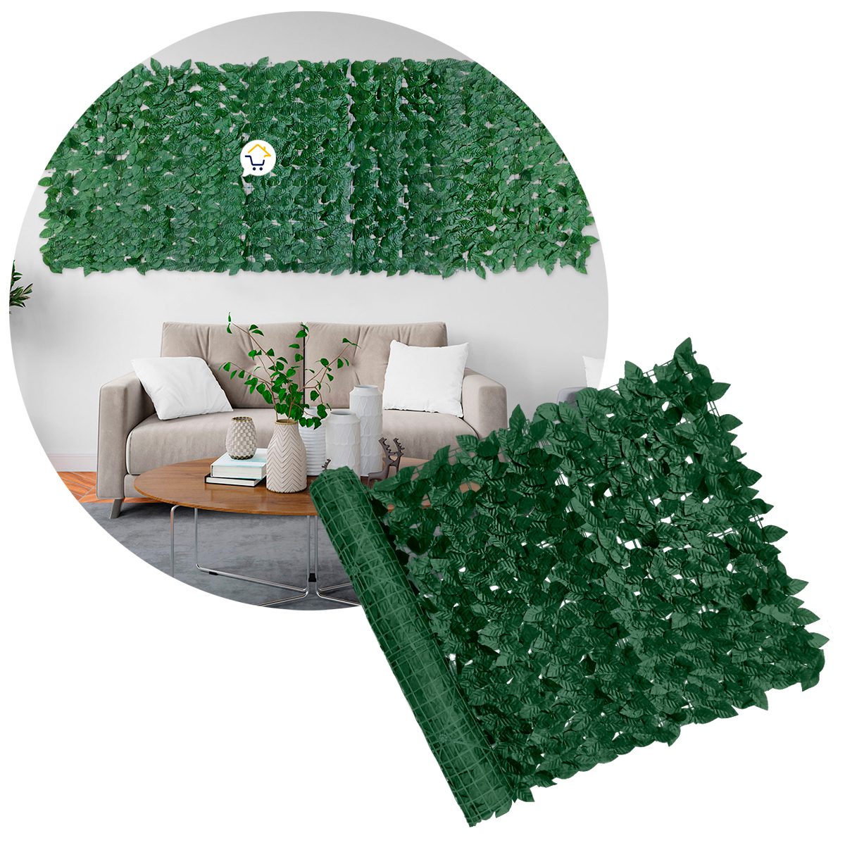 Jardín Vertical 3X1M Artificial Muro Follaje Ecológico FM1000