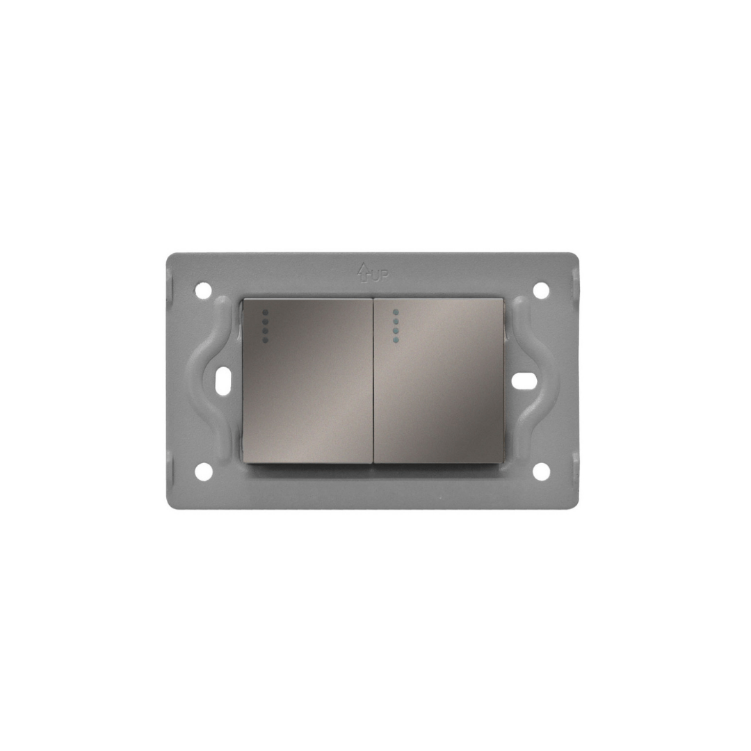 LINEA LUXOR GRIS SWICHE DOBLE INTERCAMBIABLE SIN TAPA DUKE ENERGY