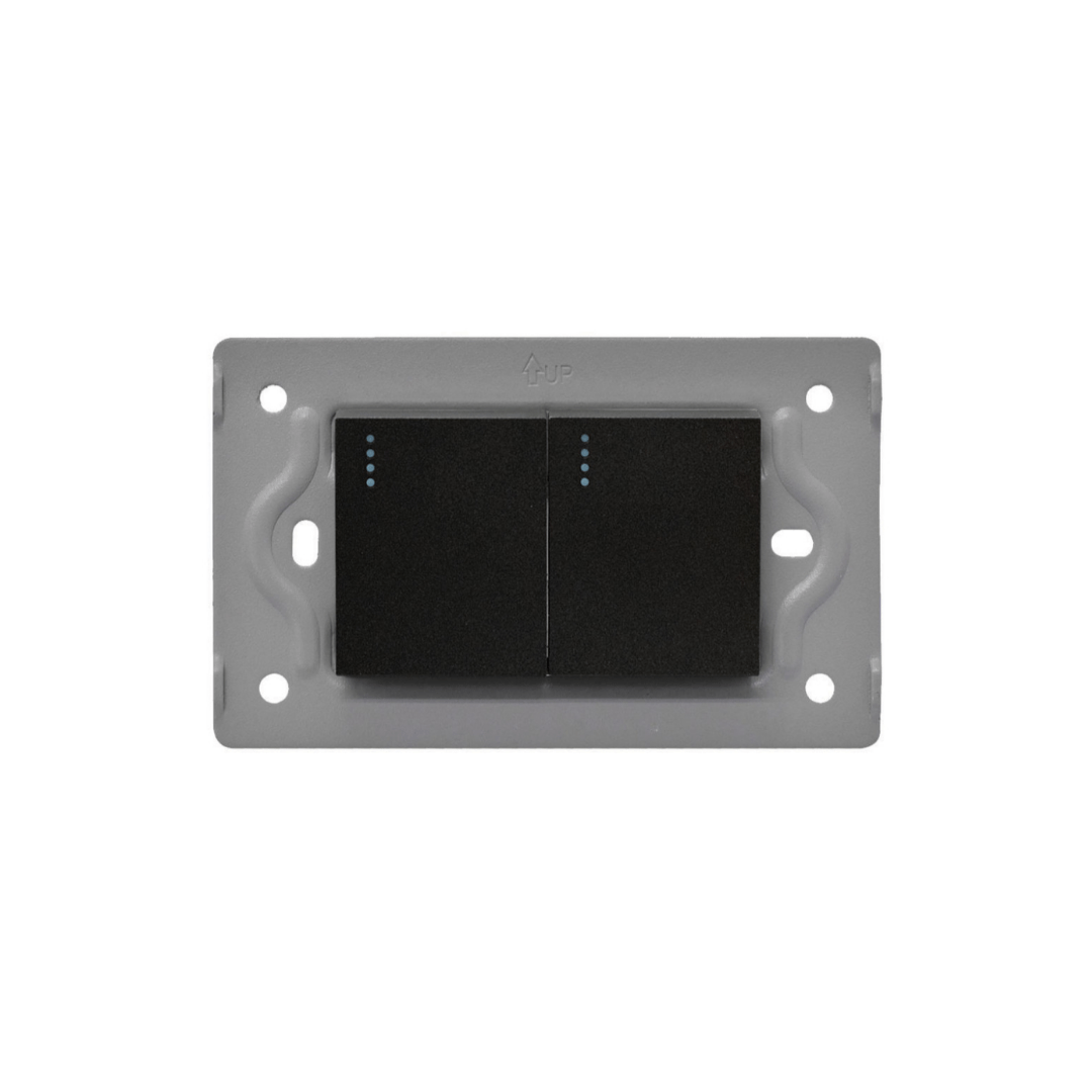 LINEA LUXOR NEGRA SWICHE DOBLE INTERCAMBIABLE SIN TAPA DUKE ENERGY