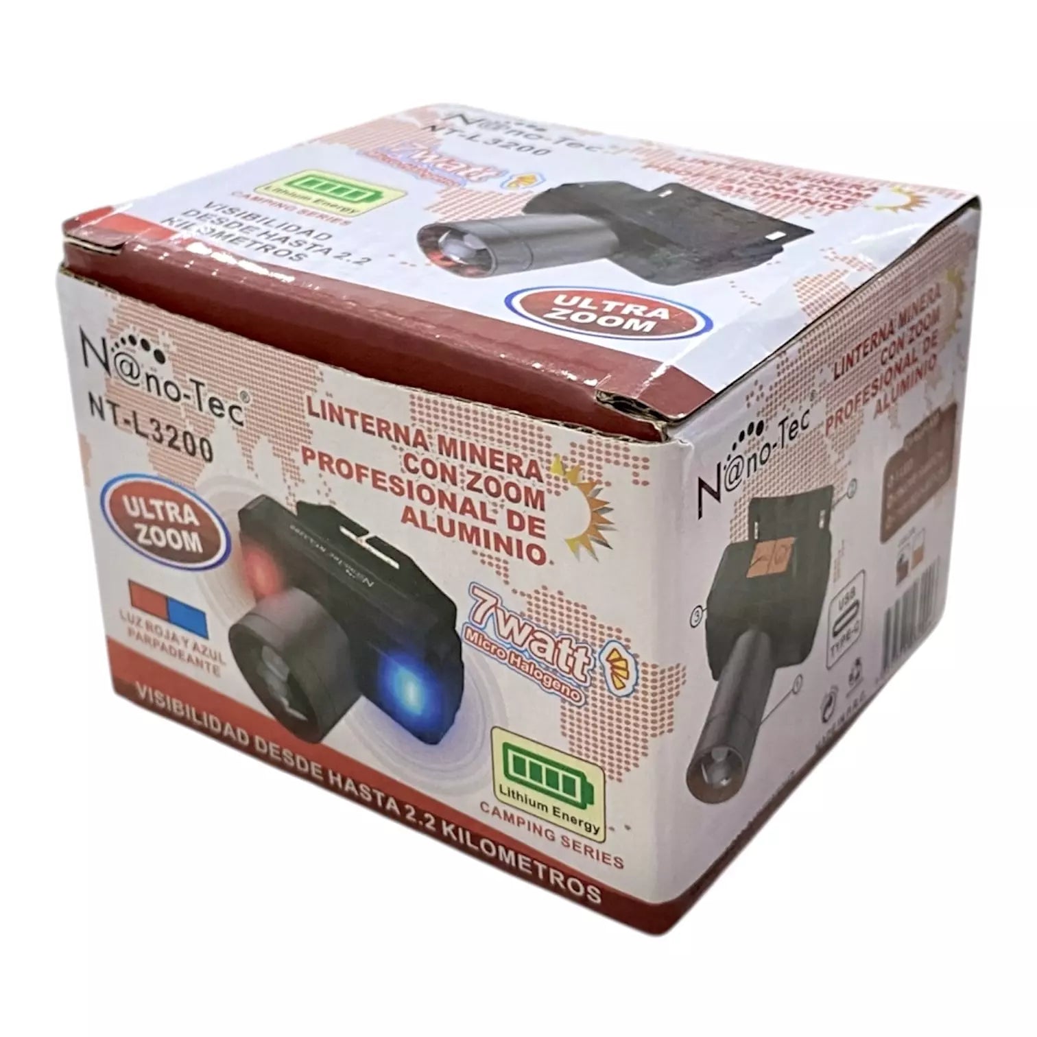 Linterna Minera Nano-Tec De larga Visibilidad NT-L3200