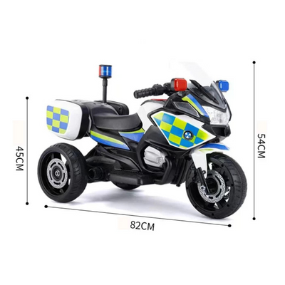 MOTO ELECTRICA INFANTIL ESTILO POLICIA - ¡SEGURIDAD Y DIVERSIÓN EN CADA PASEO Y-MB7100 MUNBE BLANCO