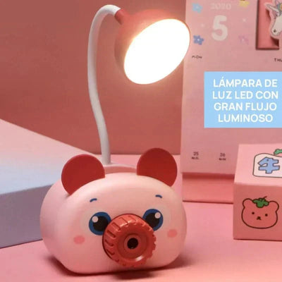 Lampara de luz led recargable con sacapuntas y porta lápices