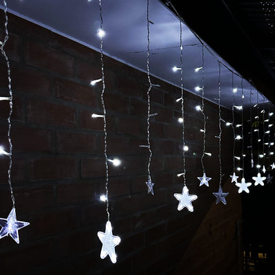 Luces Led Estrella X136 LED Cortina Luces 4m Navidad Blanca CE136NB