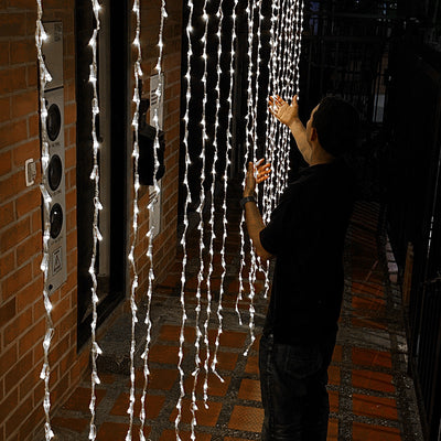 Luz Cascada 9X2 Metros 1152 LED Luces Navidad Blanco 2046