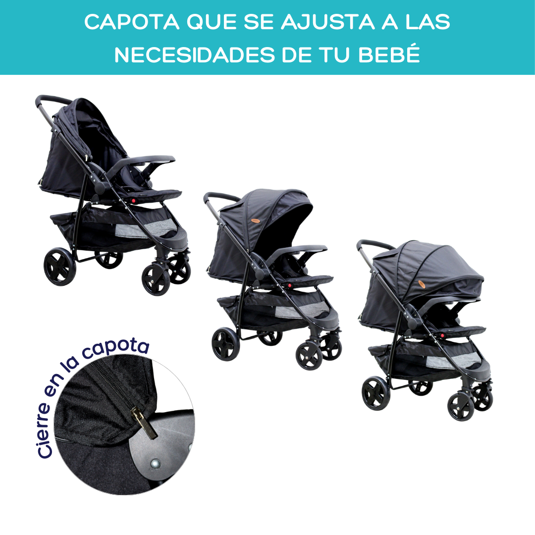 COCHE ESTÁNDAR MFC-14 NEGRO BEBESITOS
