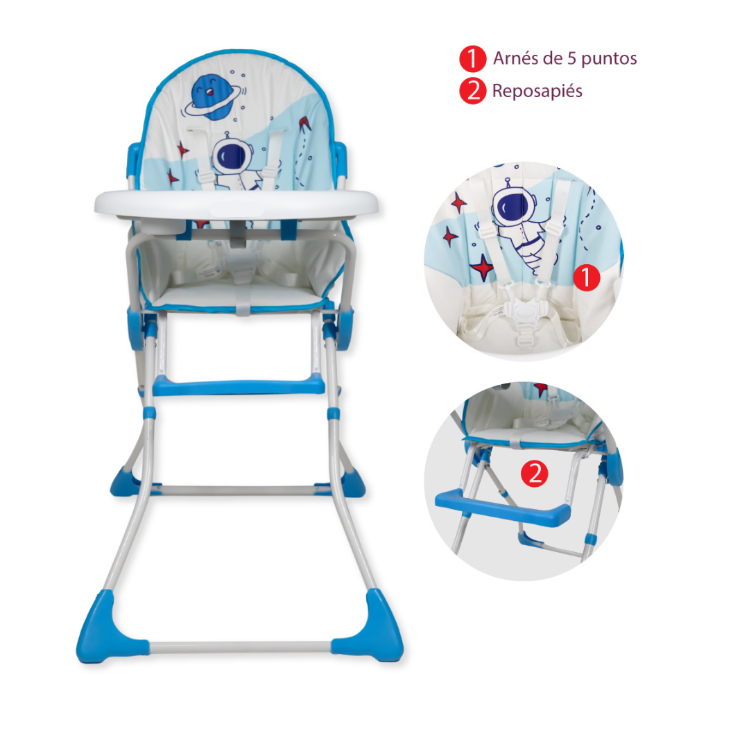 SILLA COMEDOR ALTA Y-HC010 AZUL MUNBE