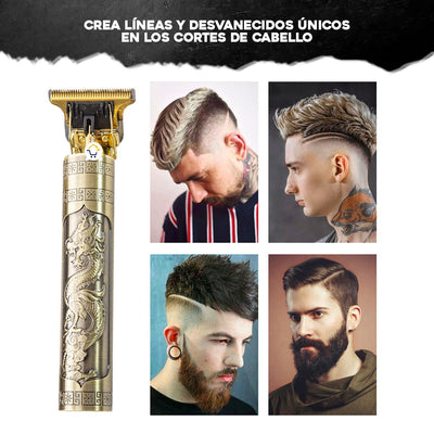 Máquina Motilar Patillera Buda Dorada Cortadora Pelo T9