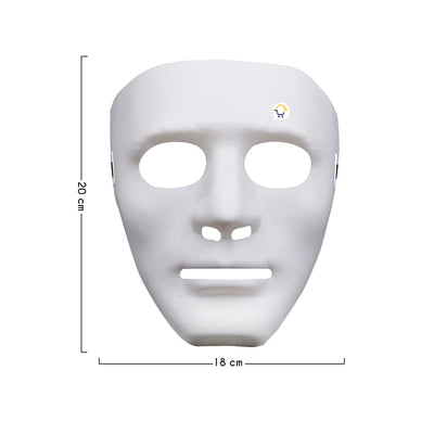 Máscara Asesino Sin Rostro Halloween Sin Expresión Mimo Disfraz AF69